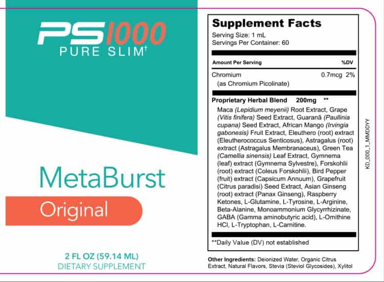 PS1000 MeraBurst 2 FL OZ (59,14 ML) Dietary Supplement